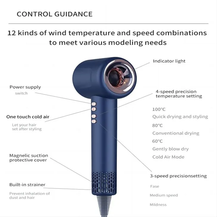 Pengering Rambut Dengan Kontrol Suhu Digital